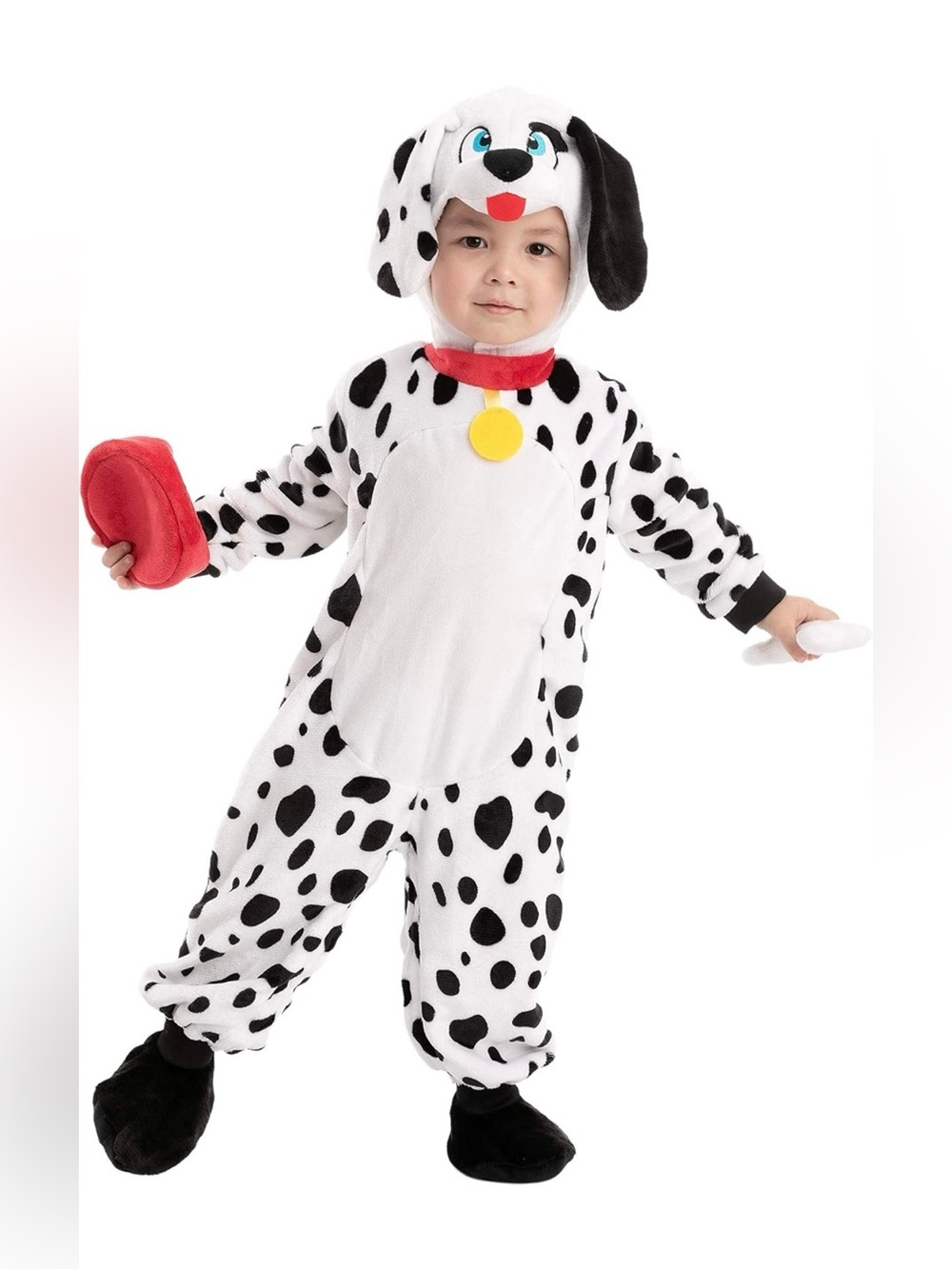 Kids Dalmatian Puppy Costume - White & Black